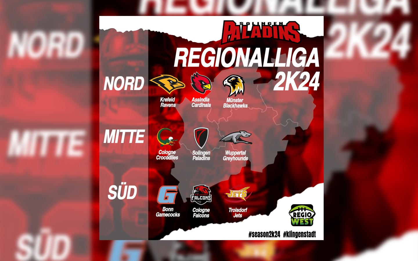 Liga-Einteilung Regionalliga 2024